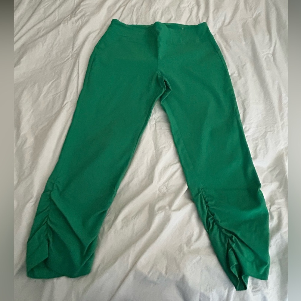 Cato Green Kids Leggings with Ruched Detail